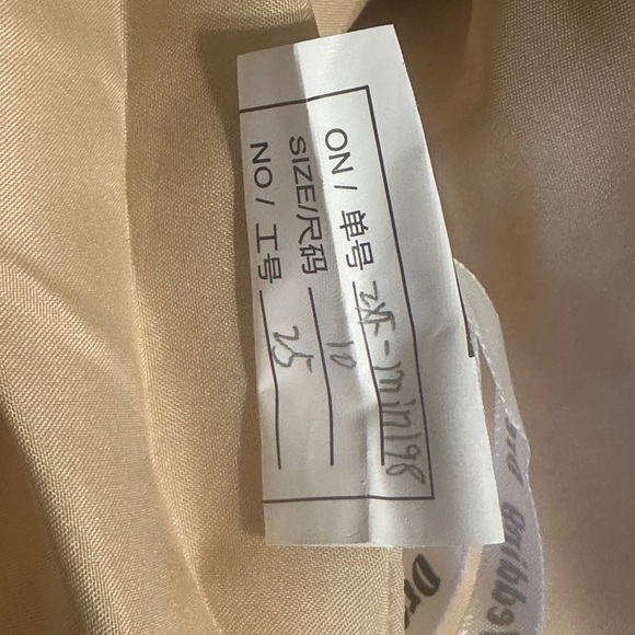 Elegant Long Sleeve Champagne Dress - Picture 2 of 5